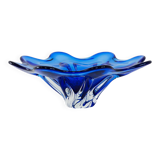 Cobalt flower bowl, Danish design, 1970s, made in Denmark