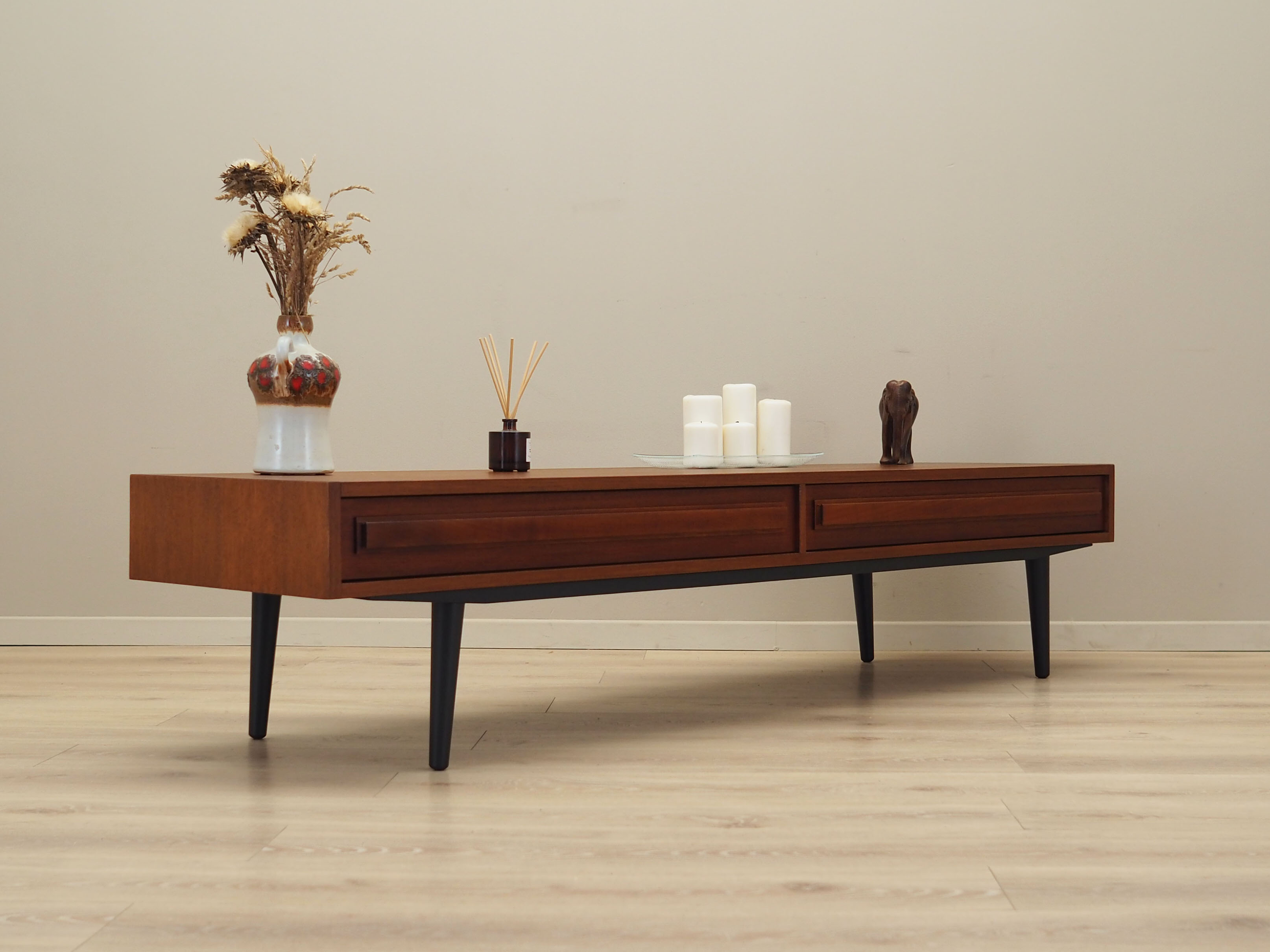 Teak lowboard, Danish design, 1970s, production: Denmark