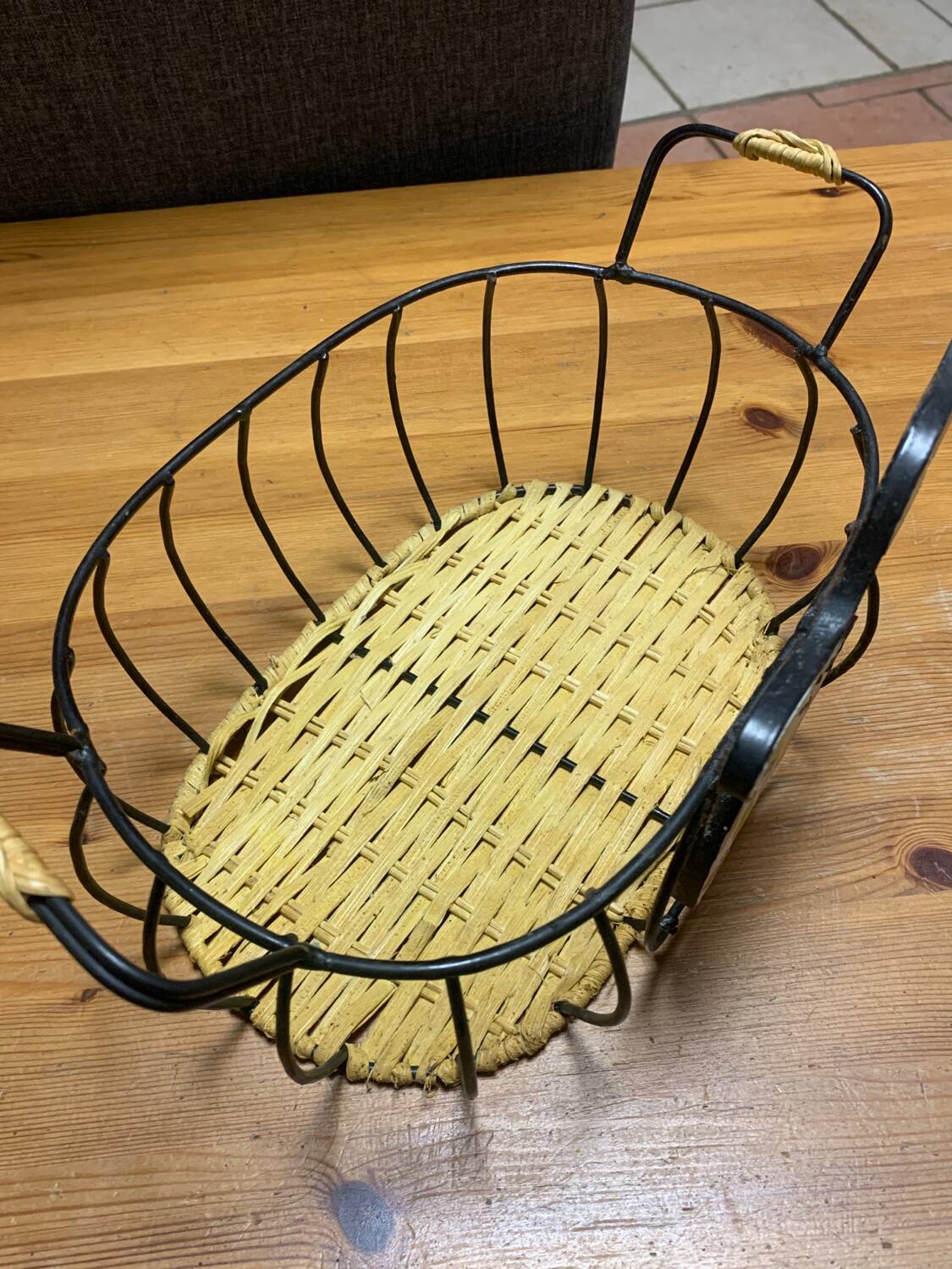 Panier fer osier déco pomme 🍎