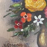 Tableau bouquet de fleurs Y Gonec