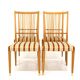 Set de 4 chaises en hêtre, Suède, 1960