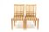 Set of 4 beech chairs, Sweden, 1960