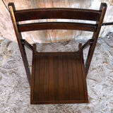 Vintage dark wood folding chair