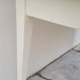 Old patinated bistro table with one drawer - 1m20