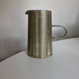 Pottery pitcher vase faux wood decor 1970 to identify