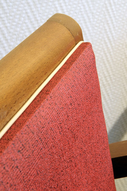 Suite of four vintage rockabilly bridge armchairs