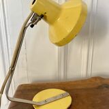 Vintage desk lamp in pale yellow metal, 1970