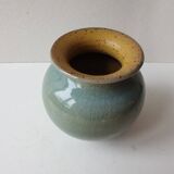 Small glazed ceramic ball vase Signed Alésia