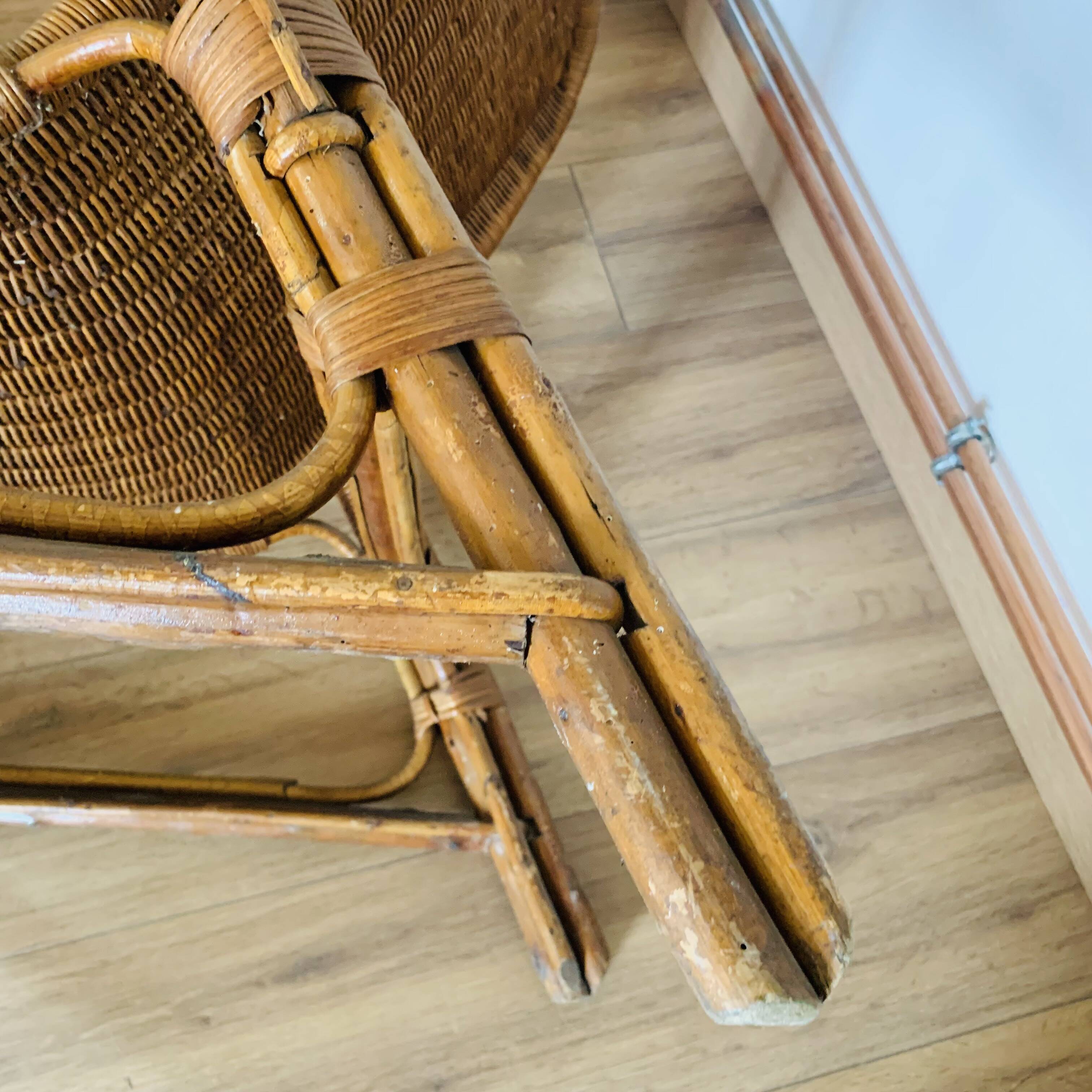 Fauteuil osier et rotin