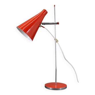 Lampe de bureau rouge Josef Hurka des années 1960 pour Lidokov, Tchécoslovaquie