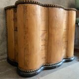 Rounded old wood chest