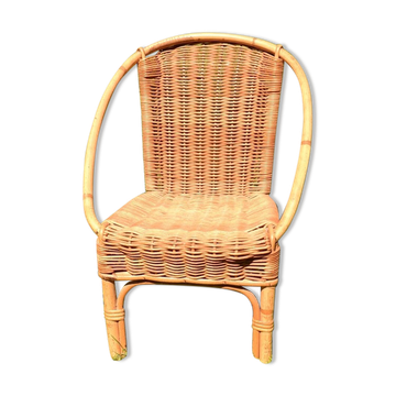 Fauteuil enfant rotin