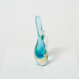 Set of two vases Sommerso glass of Murano 1970