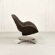 Rohé Chocolate Brown Leatherette Vintage Design Lounge Chair, 1960s
