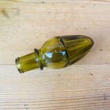 Duo of Italian decanter in green glass.