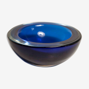 Blue round Murano ashtray