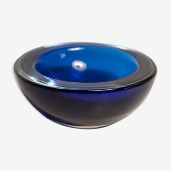 Cendrier Murano rond bleu