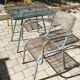 Ensemble René Malaval modèle Radar – table - 2 fauteuils – années 1950