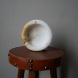 Vintage mineral stone ashtray, handcrafted country decoration
