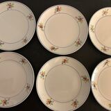 6 Gien dessert plates, Nice model, 1950