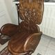 Solid wood chairs inspired by organic shapes sculpted by Gaudi.