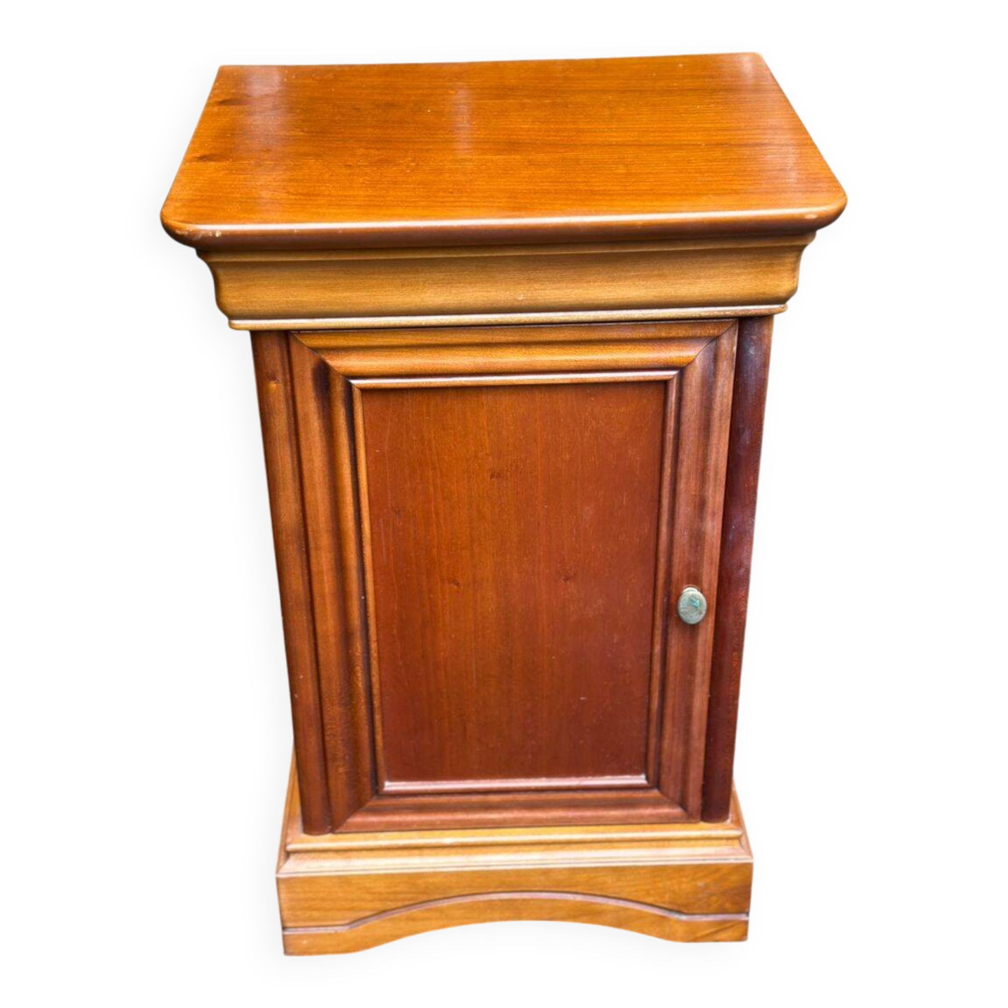 Louis Philippe bedside table in solid wood 1970