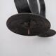 Brutalist wrought iron candle holder. Birds .