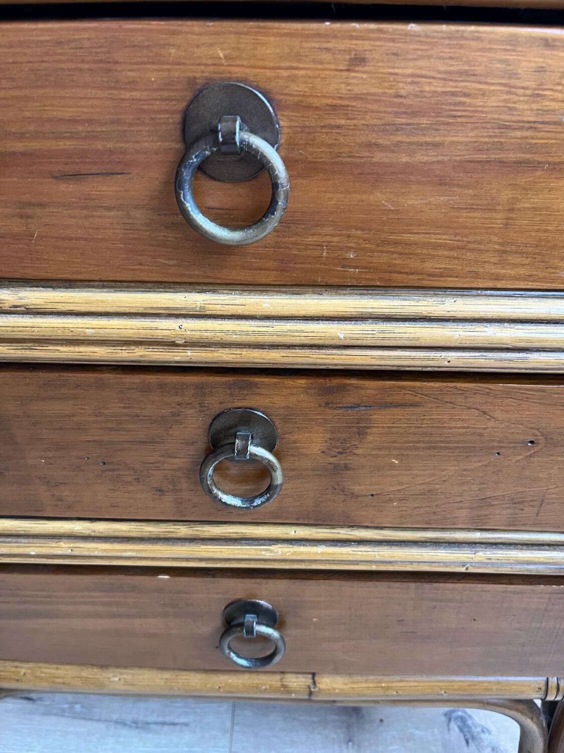 Wicker rattan chest of drawers