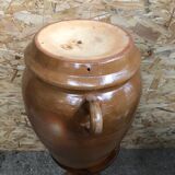 Ancien saloir pot 50l grès émaillé beige
