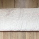 Mestizo trousseau sheet (linen/cotton) ecru monogram red