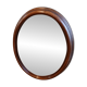 Vintage oval wooden mirror