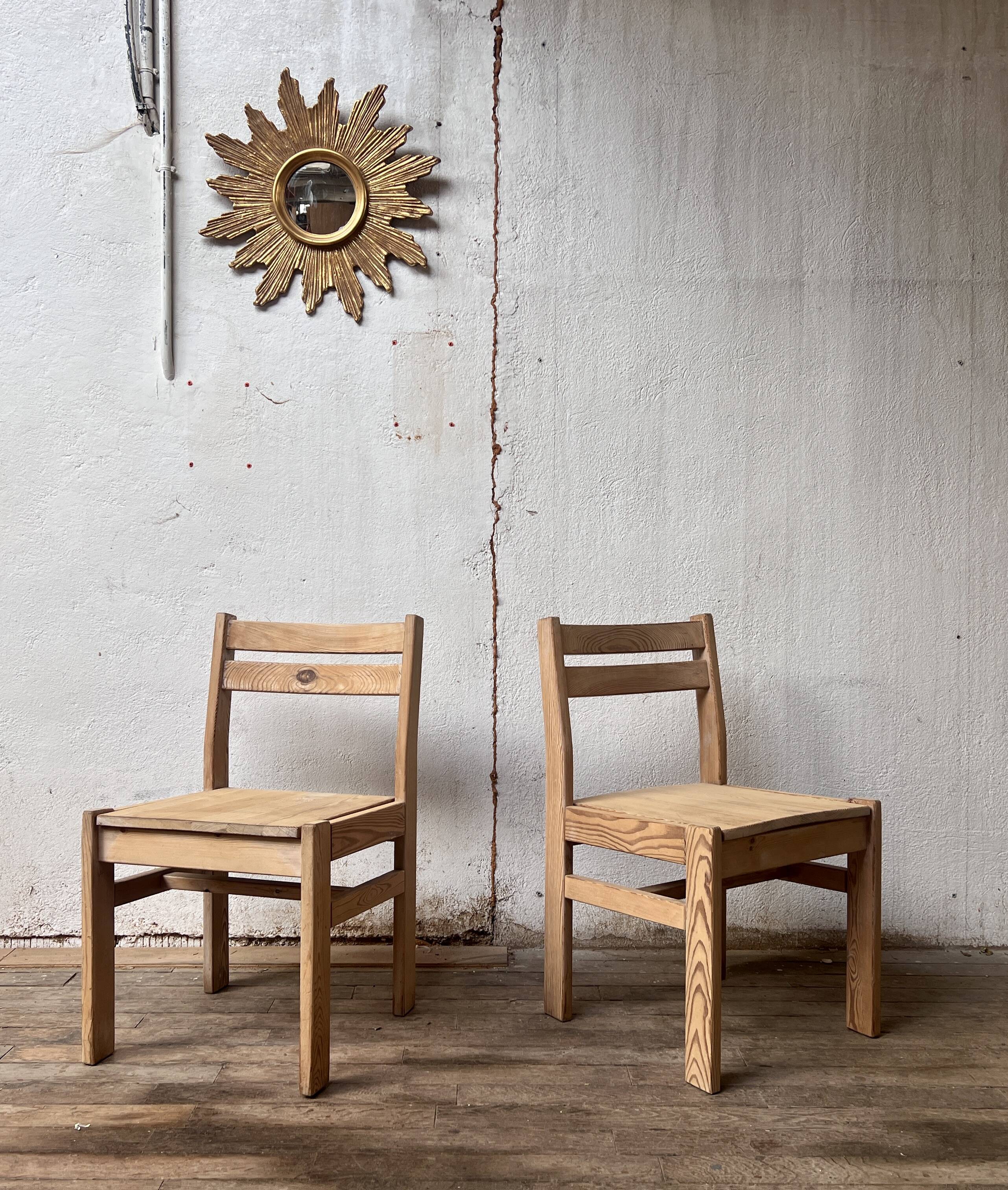 Pair of vintage dlg charlotte perriand Illmari tapiovaara chairs