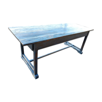 19th century farm table painted and patinated