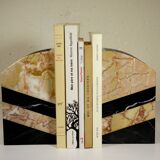 Pair of art deco marble bookends