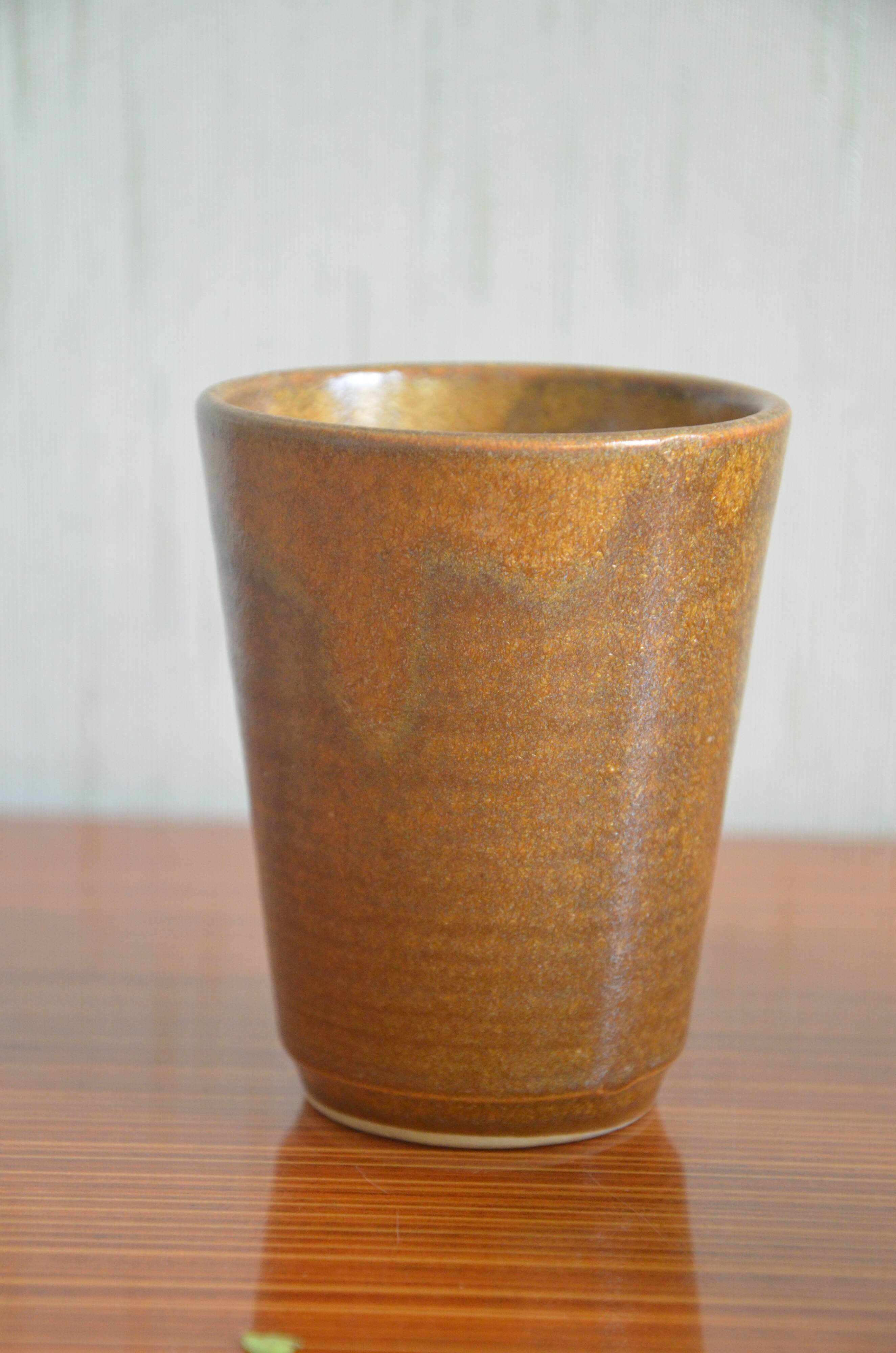 Set of 6 Digoin stoneware glasses