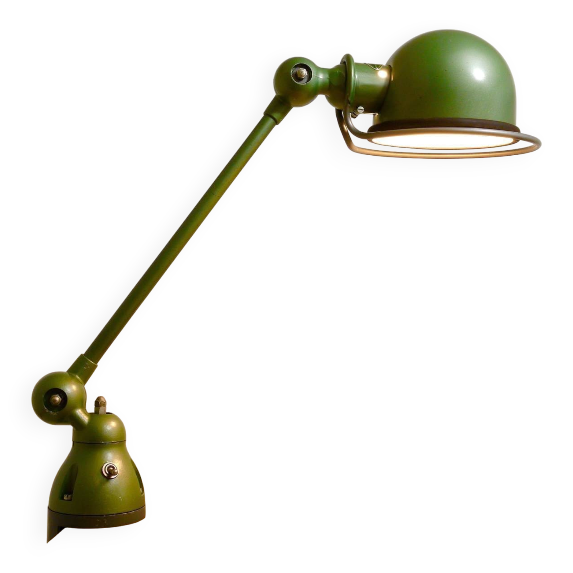 Matching industrial clamp lamp by Jean Louis Domecq for Jielde Lyon, 1950s.