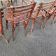 Set of 8 guinguette chairs 1920