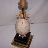 Marble ostrich egg lamp - 70s