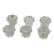 Set of 6 vintage flower candle holders by VMC Reims - 1960s