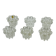 Set of 6 vintage flower candle holders by VMC Reims - 1960s