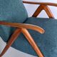 Elegant Mid-Century Modern Reclining Armchairs in Wood, Green, Timeless