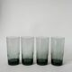 set of 4 Long Drink glasses in smoked glass Design 1970