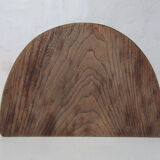 Old half-moon wooden tripod stool