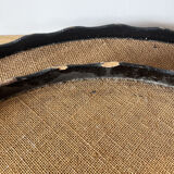 Set of 3 large vintage patinated wooden trays