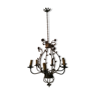 Six-light vintage chandelier