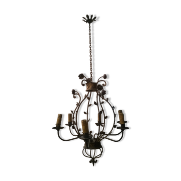 Six-light vintage chandelier