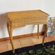 Rattan console desk with curved legs, 1970s