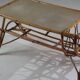 Table basse vintage en rotin, France 1960