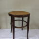 Stool Bistro, caned in varnished wood and former strapping
