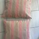 2 coussins toile ancienne bayadère